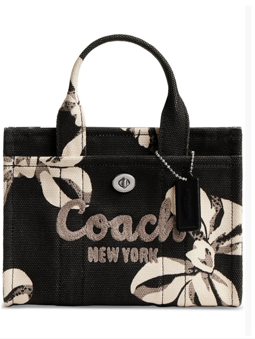 COACH Cargo Bow Print Canvas Tote Bag 20 - Picture 1 of 15